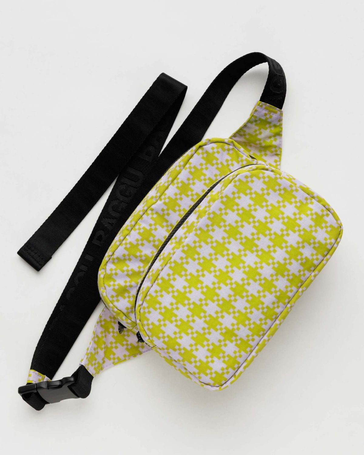 Baggu Fanny Pack Pink Pistachio Pixel Gingham