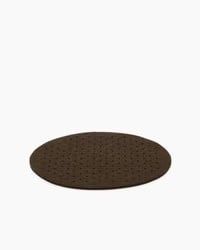 Graf &amp; Lantz  Round Felt Perf Trivet 12&quot; Chocolate