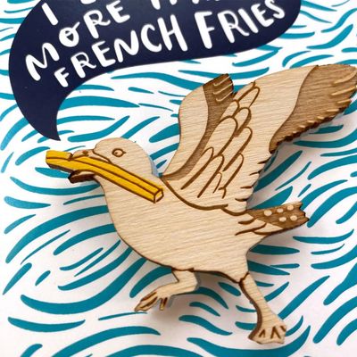 I Love You More Than French Fries - Seagull Magnet w/ Card