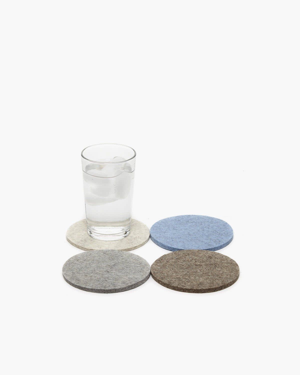 Graf &amp; Lantz Coaster Round 4 pack Cobblestone