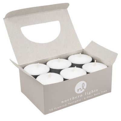 Unfragranced Tealights 12pc Box
