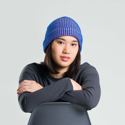 Verloop Simple Grid Beanie Cobalt