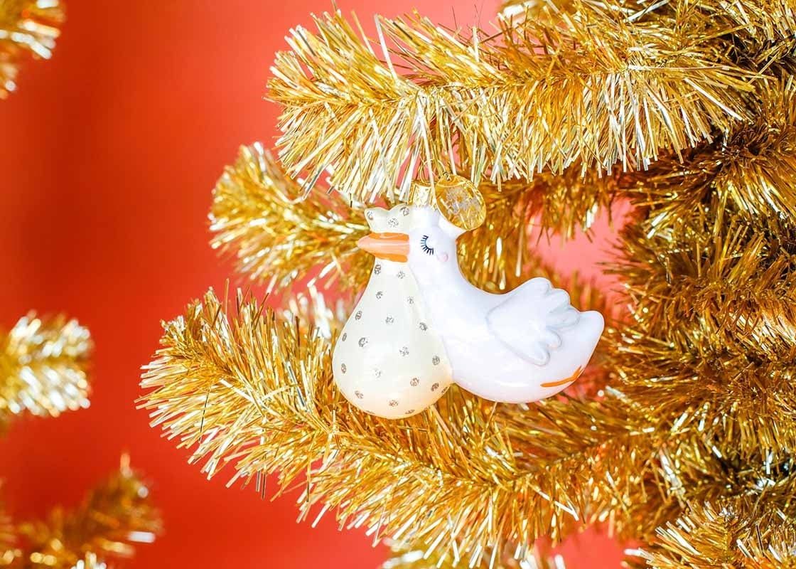 Flying Stork Ornament