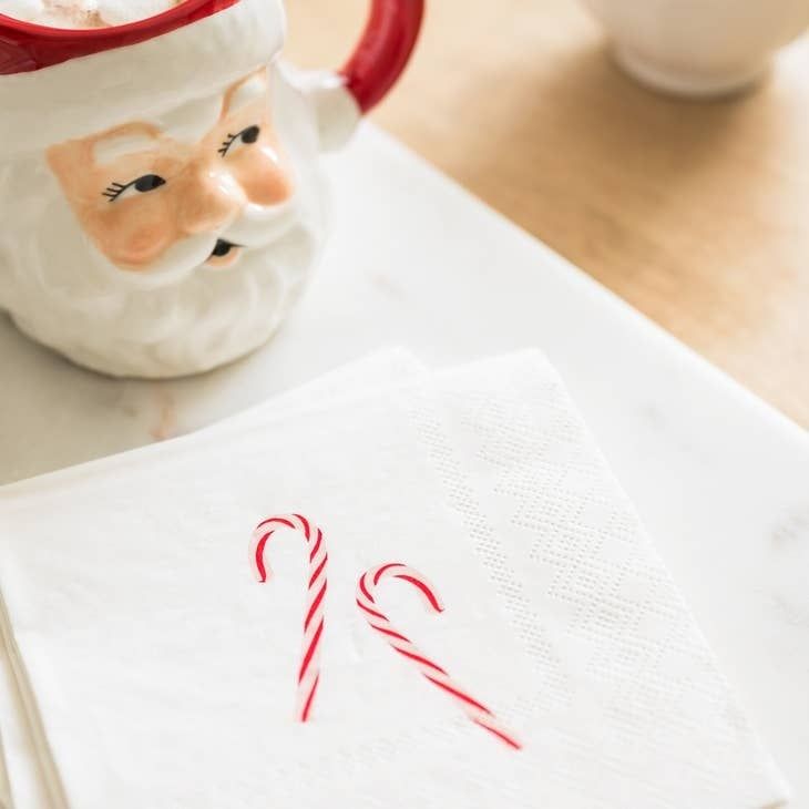 Cocktail Napkin, Candy Cane