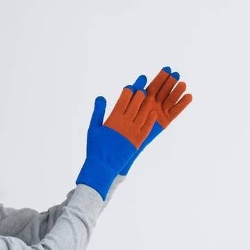 Verloop Colorblock Touchscreen Gloves Cobalt Rust One Size Fits Most