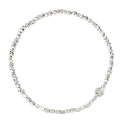 Scout Mini Metal Bracelet Square Beads Silver