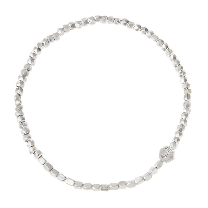 Scout Mini Metal Bracelet Square Beads Silver