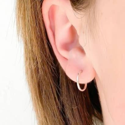 Selah Vie Mini Hoops Silver 12mm
