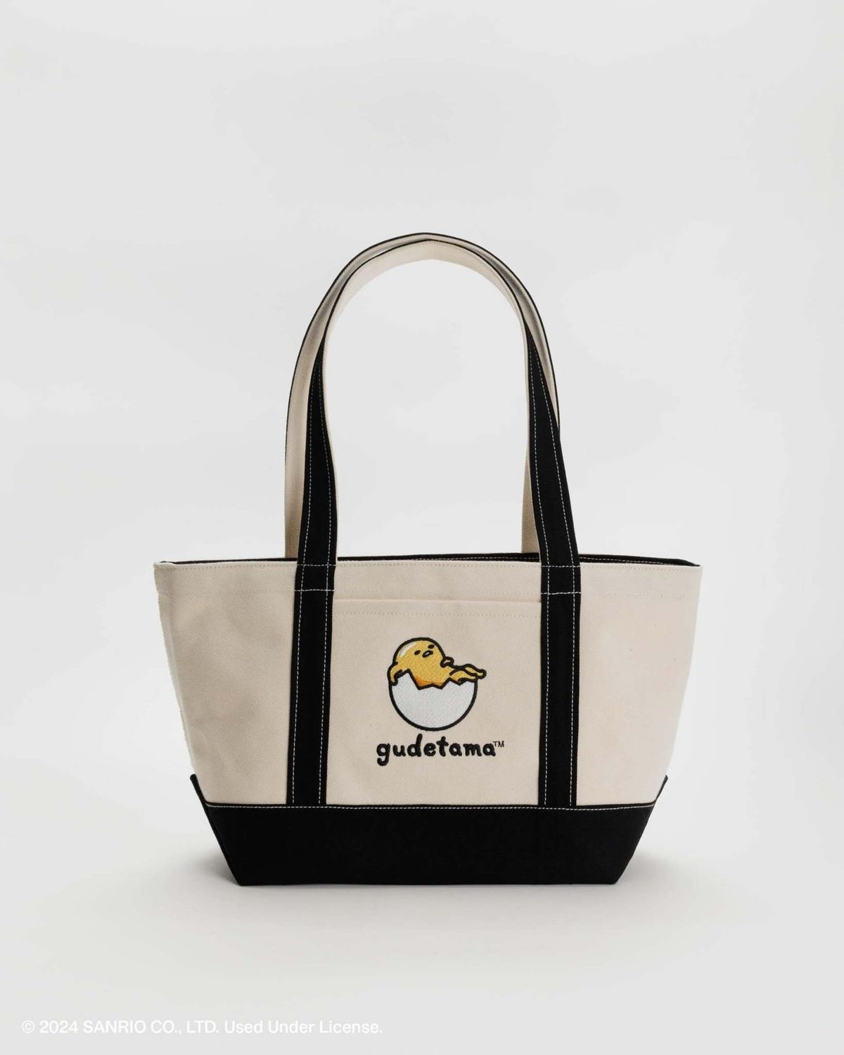Baggu Small Heavyweight Canvas Tote Embroidered Gudetama