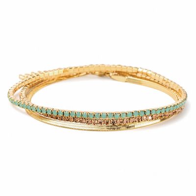 Sparkle &amp; Shine Bracelet Trio Pacific Opal Gold