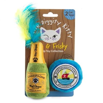 Kitty Clicquot Bottle &amp; Caviar Catnip Toys