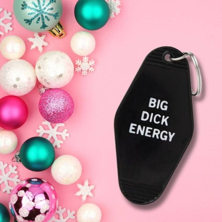 Big Dick Energy Motel Keychain in Black
