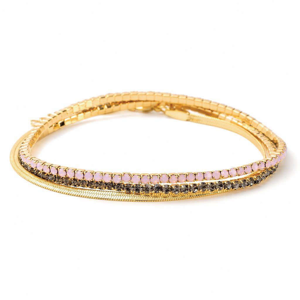 Sparkle &amp; Shine Bracelet Trio  Rose Water Opal/Gold