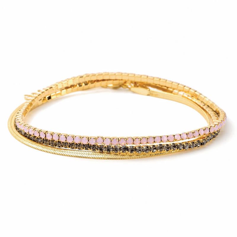 Sparkle &amp; Shine Bracelet Trio  Rose Water Opal/Gold