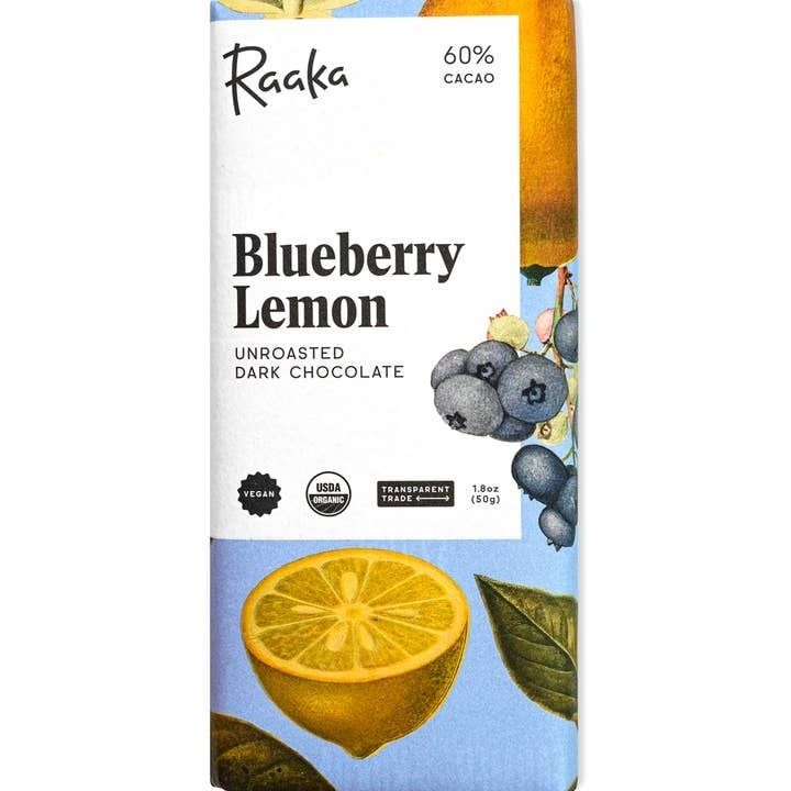 Raaka Chocolate 60% Blueberry Lemon Bar - Limited Batch