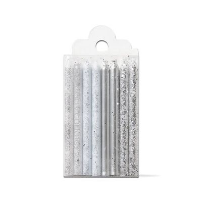 Tag Short Bday Candle Sparkle n Shine Short Candle Silver