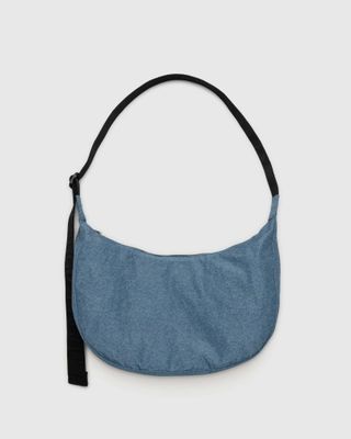 Baggu Medium 37.5&quot; Nylon Crescent Bag Digital Denim
