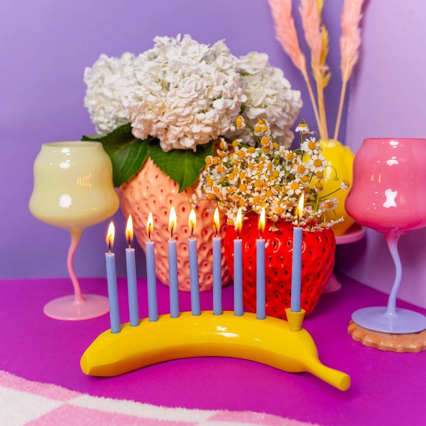 The Banana Menorah Yellow