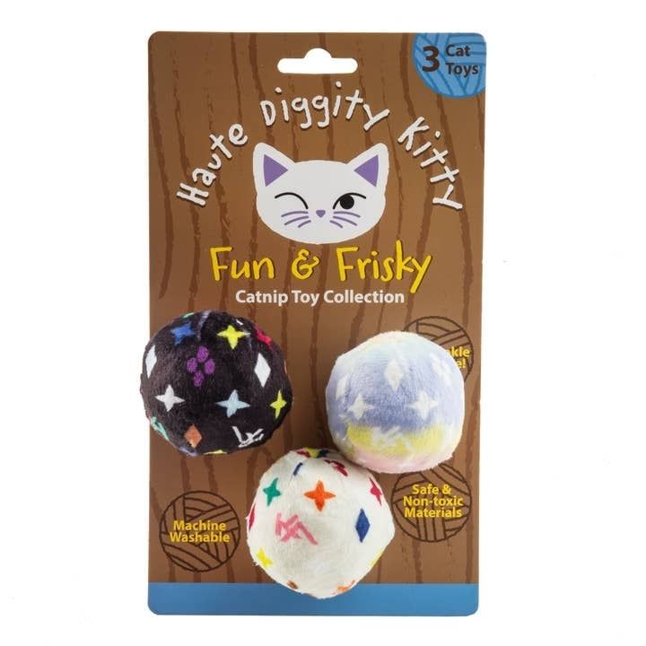 Chewy Vuiton Monogram Balls Catnip Toys