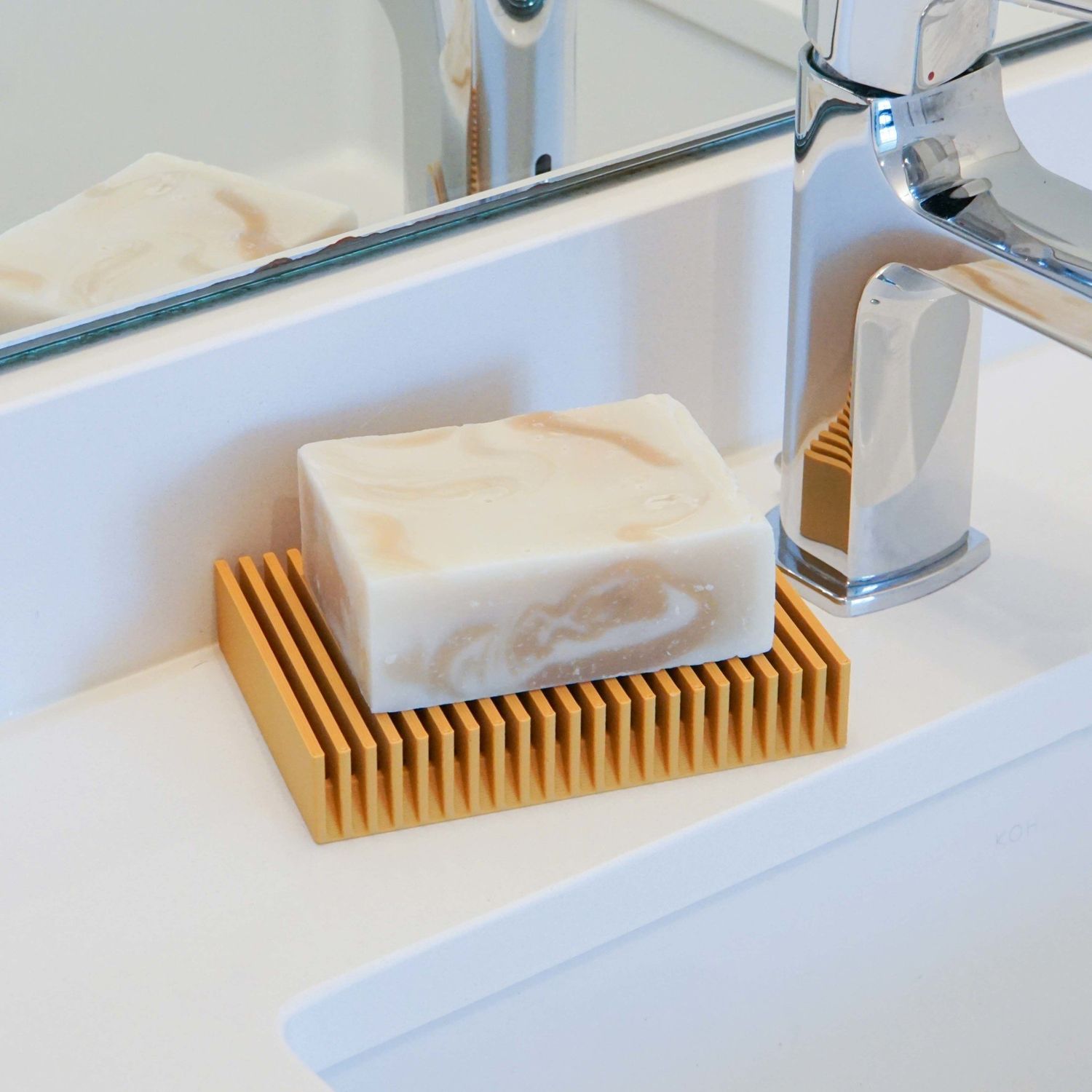 Douglas Rectangular Soap Tray  Mustard Yellow
