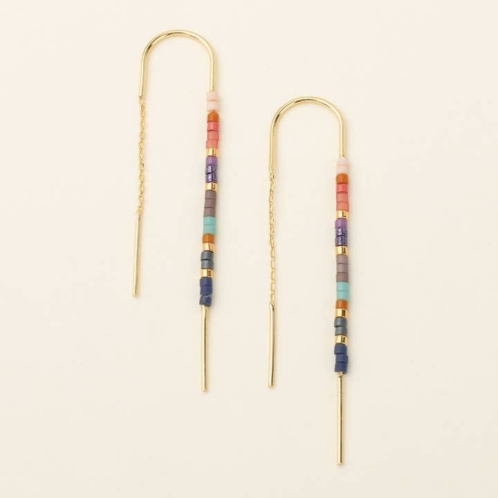 Scout Curated Miyuki Thread Earring Dark Multi/Gold