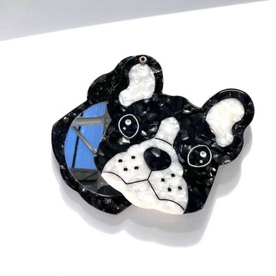 Solar Eclipse Frenchie Dog Compact Mirror