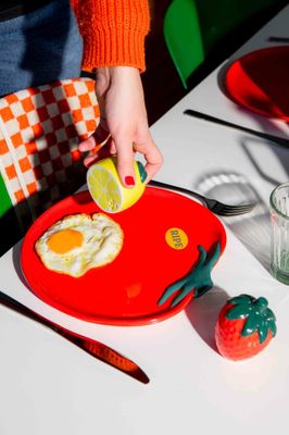 DOIY Strawberry &amp; Lemon Salt &amp; Pepper Shakers