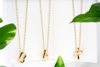 Gold Chunky Bold Letter Initial Necklace
