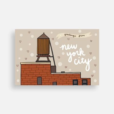 New York Water Tower Postcard Postcard
