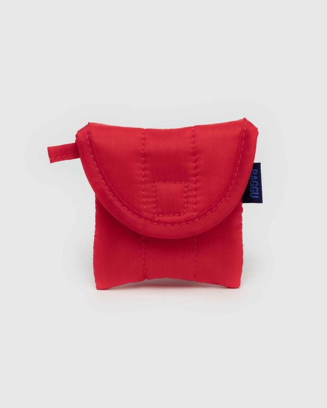 Baggu Puffy Earbuds Case Candy Apple
