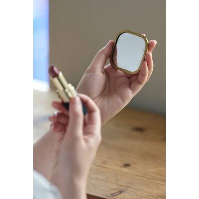 Brass Framed Mirror Square