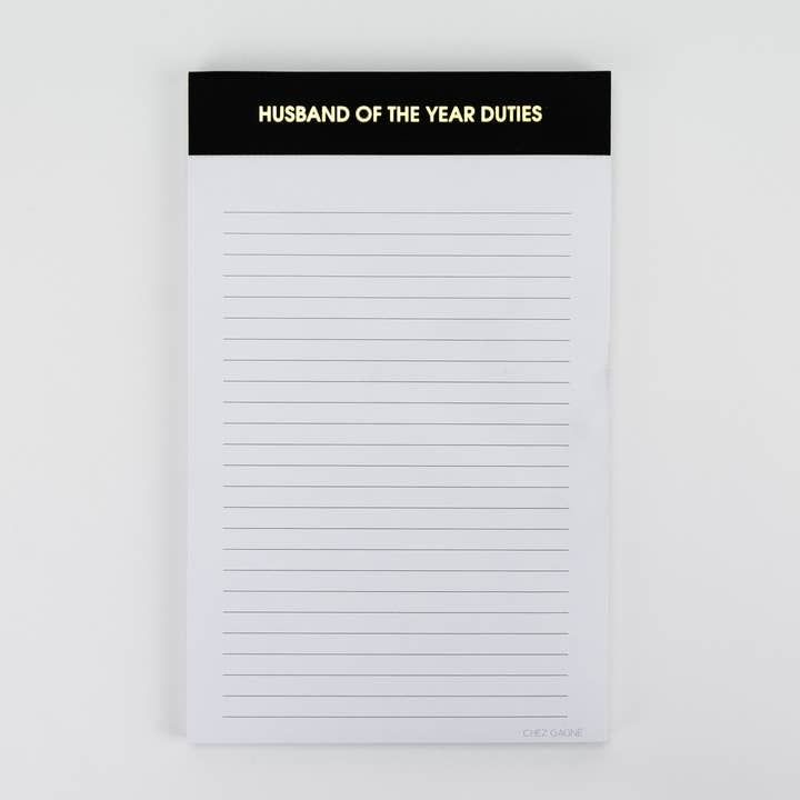 Notepad - Husband of the Year Duties
