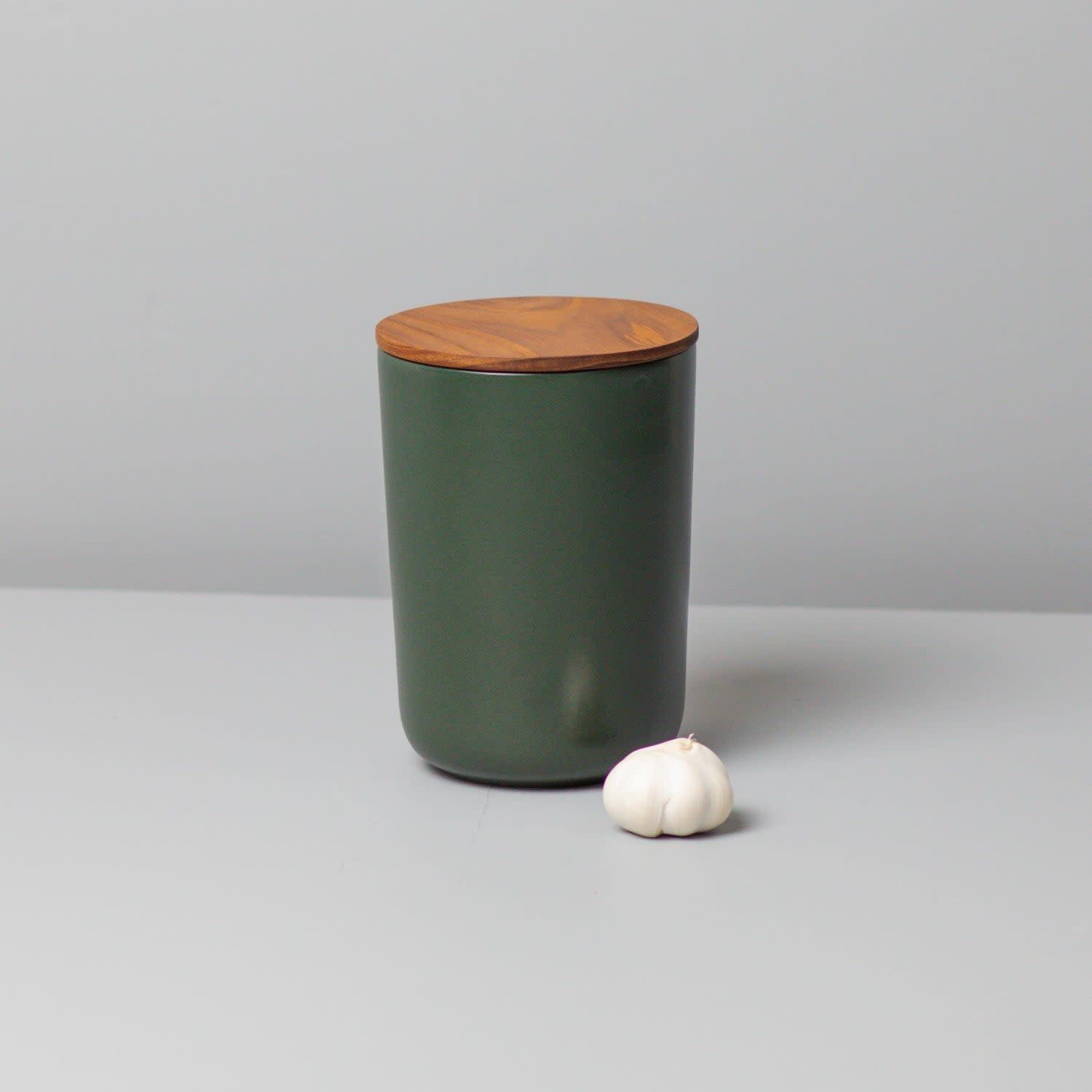 Be Home Stoneware XL Canister Forest Green