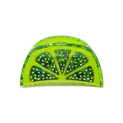 Large Lime Slice Hair Claw