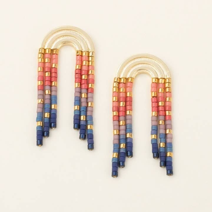Miyuki Rainbow Earring Multi Gold