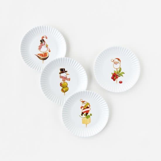 Melamine Plate 6&quot; - Holiday Appetizer Set 6