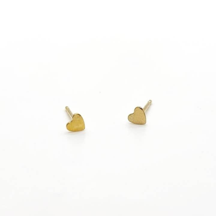Selah Vie Mini Heart Stud Gold Filled