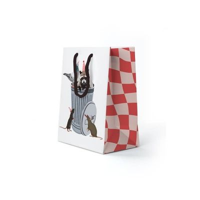 Trash Bag Raccoon, Rat, Pigeon Birthday Gift Bag