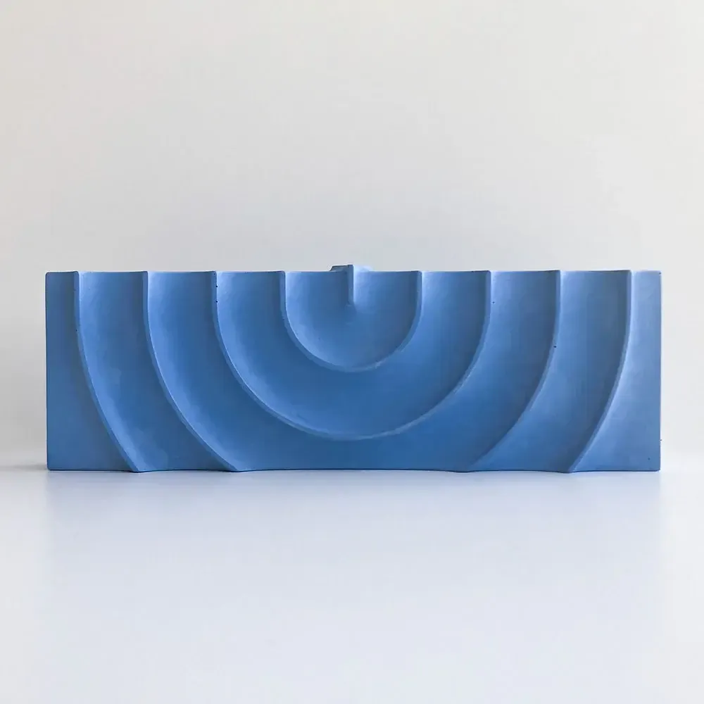 Logifaces Ripple Menorah Large Blue