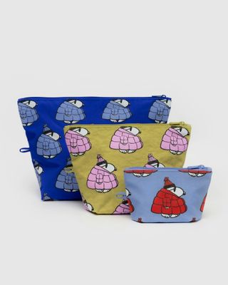 Baggu Go Pouch Set Puffer Snoopy