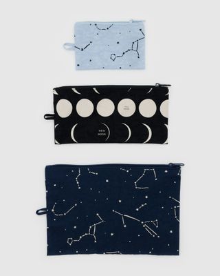 Baggu Flat Pouch Set Night Sky