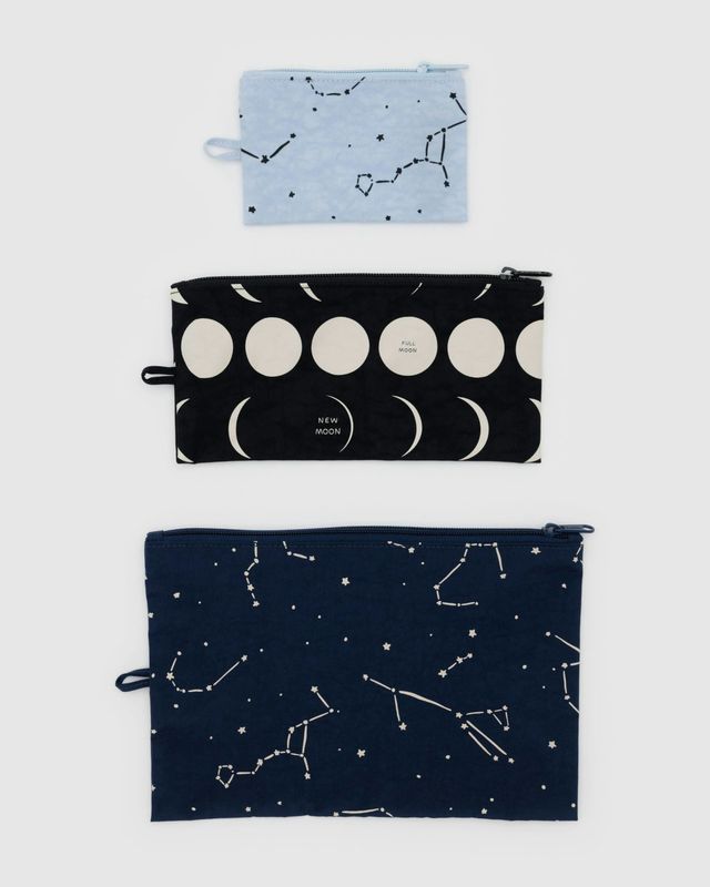 Baggu Flat Pouch Set Night Sky