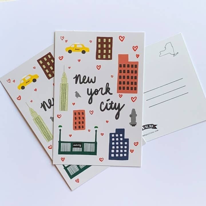 New York City Silhouettes Postcard