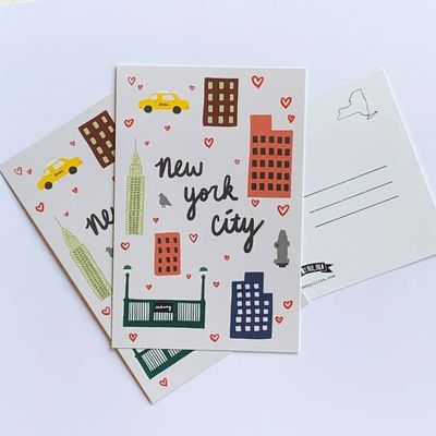 New York City Silhouettes Postcard