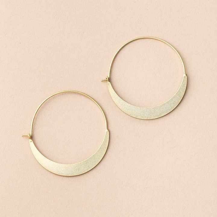 Crescent Hoop Gold Vermeil