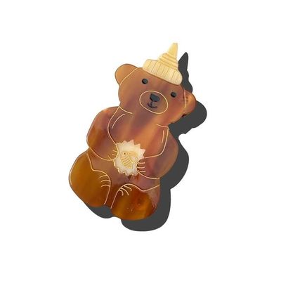 Solar Eclipse Honey Bear Hair Claw