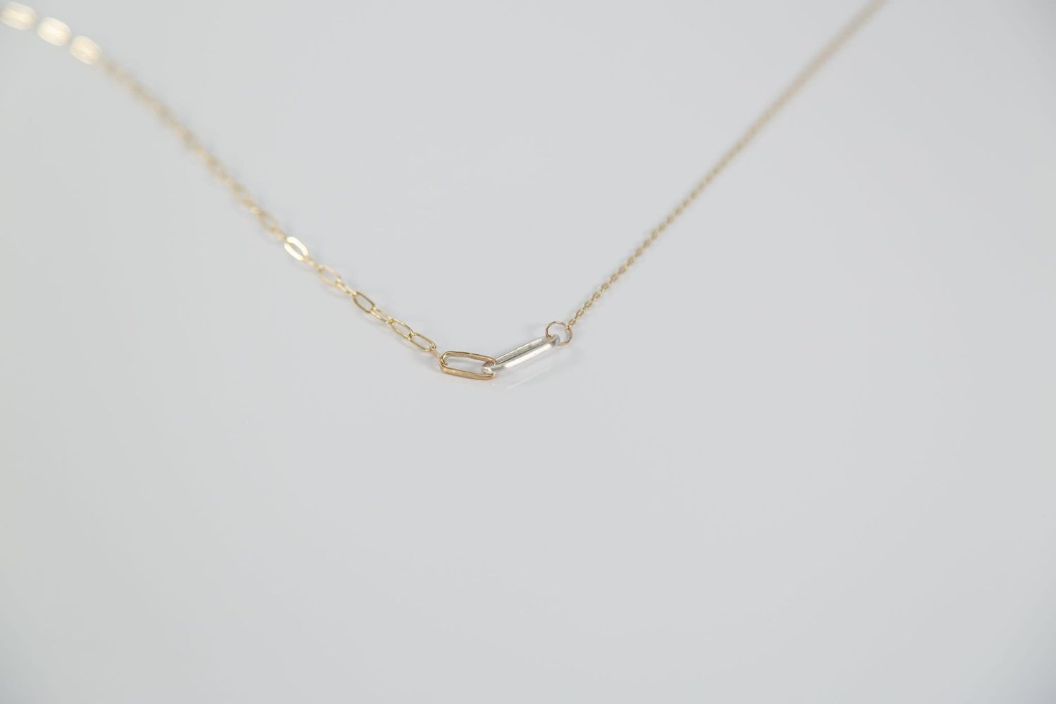 Lonewolf Linked Necklace 14k Gold Fill &amp; Silver
