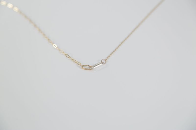 Lonewolf Linked Necklace 14k Gold Fill &amp; Silver