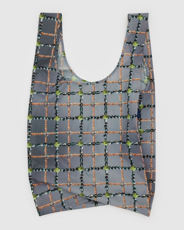 Baggu Reusable Bag Big Beaded Plaid
