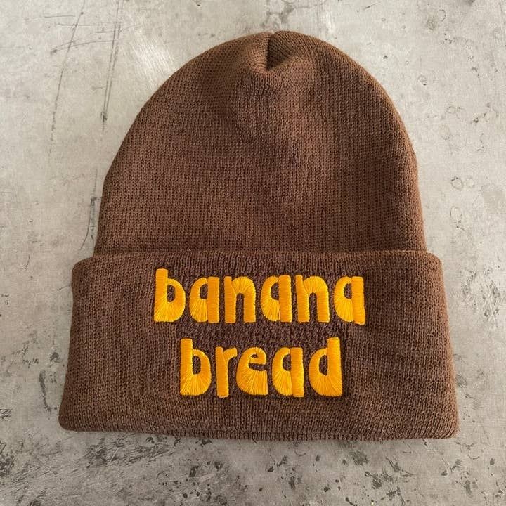Silver Spider Banana Bread Knit Beanie Hat